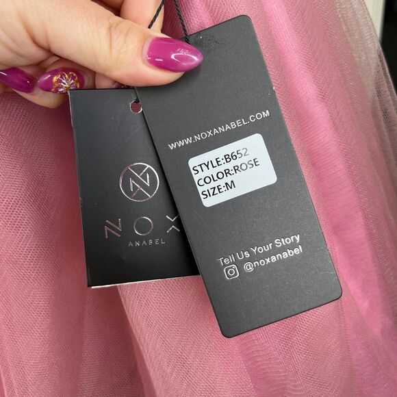 Nox Anabel Sparkly Lace Applique Bodice Tulle Cocktail Mini Dress-New Size M - Picture 12 of 12